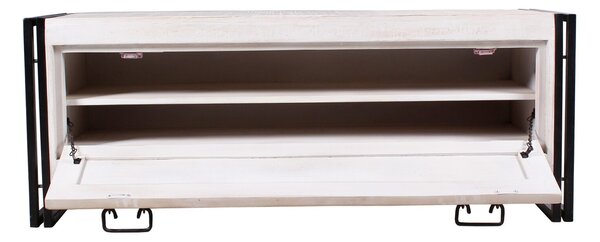 Sob nábytek - Bílý předsíňový set masiv mango a kov White Rocco III - STM-18000-92