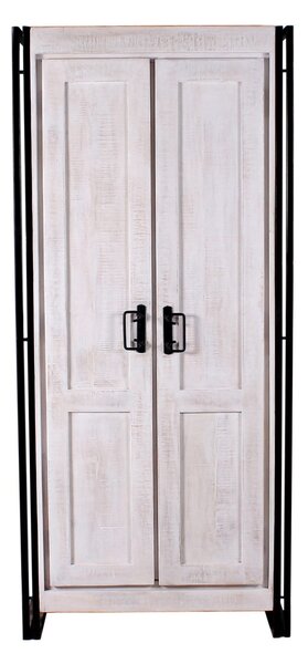 Sob nábytek - Bílý předsíňový set masiv mango a kov White Rocco III - STM-18000-92