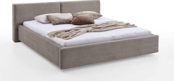 Dvoulůžková postel bucca 180 x 200 cm manšestr taupe