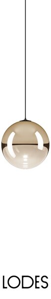 Lodes Designové závěsné LED svítidlo RANDOM SOLO, 1W, ø 10 cm, CRI90 Teplota světla: 2700K, Barva stínidla: Transparentní, Barva kabelu: transparentní