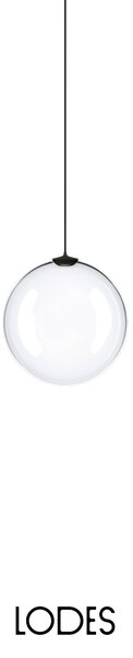Lodes Designové závěsné LED svítidlo RANDOM SOLO, 1W, ø 12 cm, CRI90 Teplota světla: 2700K, Barva stínidla: Transparentní, Barva kabelu: transparentní