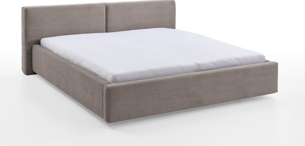 Dvoulůžková postel bucca 180 x 200 cm manšestr taupe