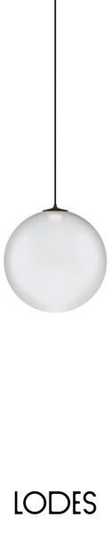 Lodes Designové závěsné LED svítidlo RANDOM SOLO, 1W, ø 12 cm, CRI90 Teplota světla: 2700K, Barva stínidla: Transparentní, Barva kabelu: transparentní