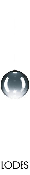 Lodes Designové závěsné LED svítidlo RANDOM SOLO, 1W, ø 10 cm, CRI90 Teplota světla: 2700K, Barva stínidla: Transparentní, Barva kabelu: transparentní