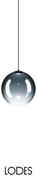 Lodes Designové závěsné LED svítidlo RANDOM SOLO, 1W, ø 12 cm, CRI90 Teplota světla: 2700K, Barva stínidla: Transparentní, Barva kabelu: transparentní