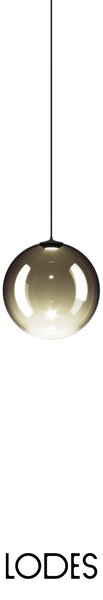 Lodes Designové závěsné LED svítidlo RANDOM SOLO, 1W, ø 10 cm, CRI90 Teplota světla: 2700K, Barva stínidla: Transparentní, Barva kabelu: transparentní
