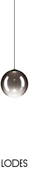 Lodes Designové závěsné LED svítidlo RANDOM SOLO, 1W, ø 10 cm, CRI90 Teplota světla: 2700K, Barva stínidla: Transparentní, Barva kabelu: transparentní