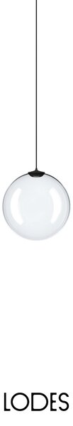 Lodes Designové závěsné LED svítidlo RANDOM SOLO, 1W, ø 10 cm, CRI90 Teplota světla: 2700K, Barva stínidla: Transparentní, Barva kabelu: transparentní