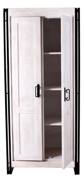 Sob nábytek - Bílý předsíňový set masiv mango a kov White Rocco III - STM-18000-92