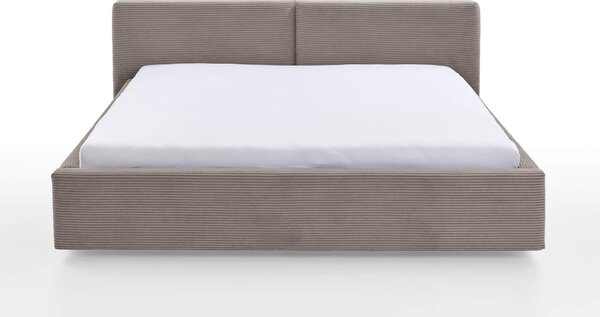 Dvoulůžková postel bucca 180 x 200 cm manšestr taupe