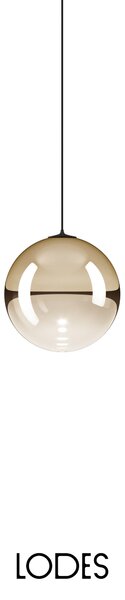 Lodes Designové závěsné LED svítidlo RANDOM SOLO, 1W, ø 12 cm, CRI90 Teplota světla: 2700K, Barva stínidla: Transparentní, Barva kabelu: transparentní