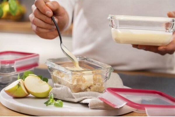 Tefal - Dóza na potraviny 0,45 l MSEAL GLASS červená/sklo