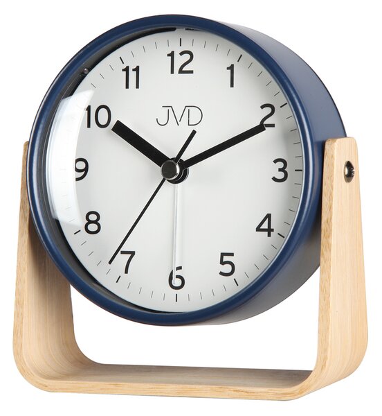 JVD Ručkový analogový modrý netikající budík JVD SRP2310.3