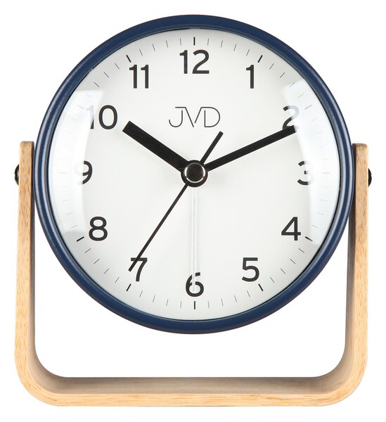 JVD Ručkový analogový modrý netikající budík JVD SRP2310.3
