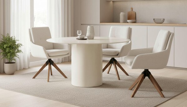 JÍDELNÍ STŮL, béžová, 120/75 cm MID.YOU - Jídelní stoly, Online Only