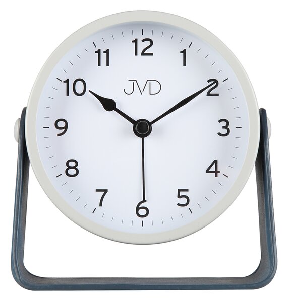 JVD Ručkový analogový bílý netikající budík JVD SRP2313.2