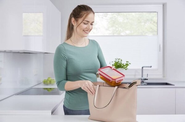 Tefal - Dóza na potraviny 0,85 l MSEAL GLASS červená/sklo