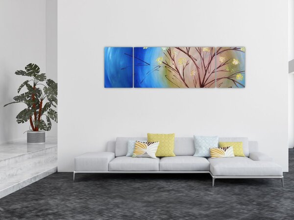 Obraz - Strom zakrývající slunce (170x50 cm)