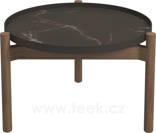 Gloster Odkládací stolek Sepal, Gloster, 64x60x41 cm, rám teak/hliník java, deska keramika dekor Emperor