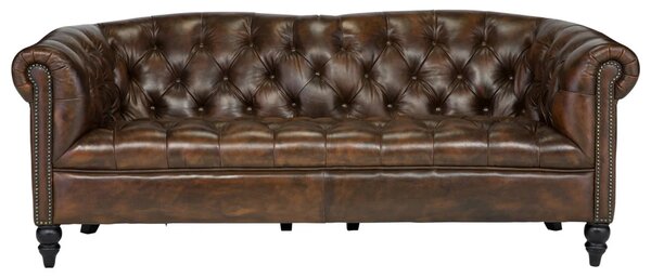SOB Nábytek - Pohovka kůže Chesterfield IV 3místná hnědá - F0A00000867W