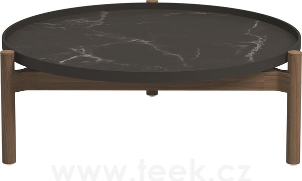 Gloster Konferenční stolek Sepal, Gloster, 87x83x31 cm, rám teak/hliník java, deska keramika dekor Emperor
