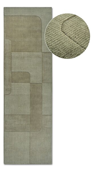 Zelený ručně tkaný vlněný běhoun 80x250 cm Charlotte – Villeroy&Boch