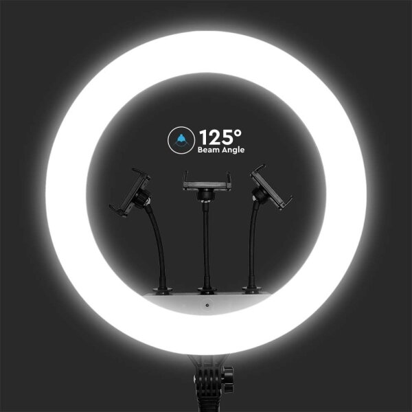 LED Stmívatelná lampa se stojanem a držákem pro vlogování LED/55W/230V