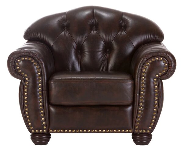 SOB Nábytek - Kožené křeslo hnědé Chesterfield III pravá kůže - F0A00000853W