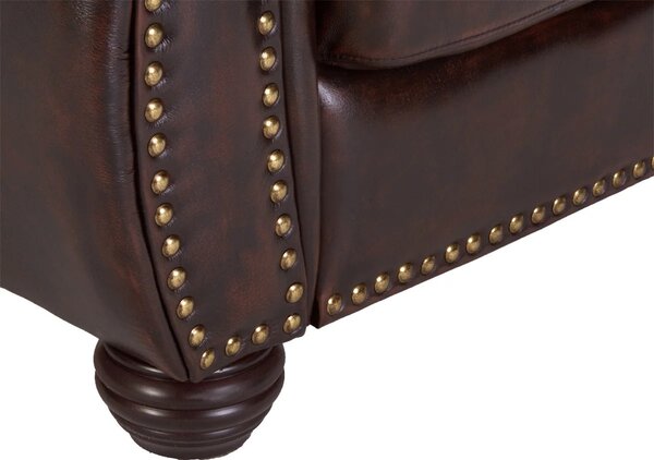 SOB Nábytek - Kožené křeslo hnědé Chesterfield III pravá kůže - F0A00000853W