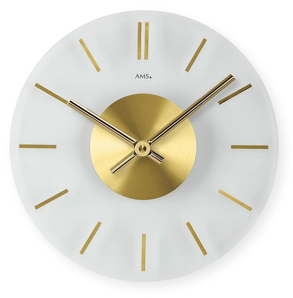 Skleněné designové hodiny AMS 9319