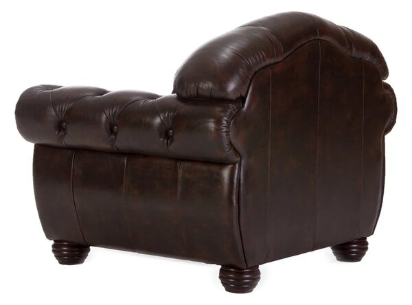 SOB Nábytek - Kožené křeslo hnědé Chesterfield III pravá kůže - F0A00000853W