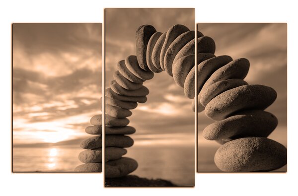 Obraz na plátně - Oblouk oblázků 1204FC (90x60 cm)