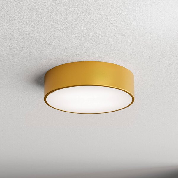 TEMAR LIGHTING Stropní svítidlo Cleo, Ø 30 cm, IP20, zlatá barva, kov, E27, stmívatelný, Mosaz / zlato, Obývací pokoj / jídelna, Moderní