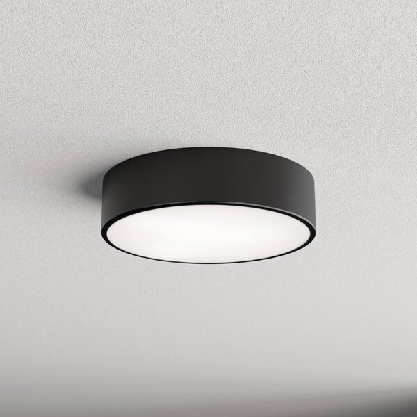 TEMAR LIGHTING Stropní světlo Cleo, Ø 30 cm, IP20, černá, kov, E27, stmívatelný, Černá, Obývací pokoj / jídelna, Moderní