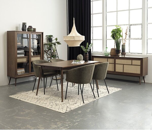 Hnědý rozkládací jídelní stůl s deskou v dubovém dekoru 150x90 cm Barrali – Unique Furniture