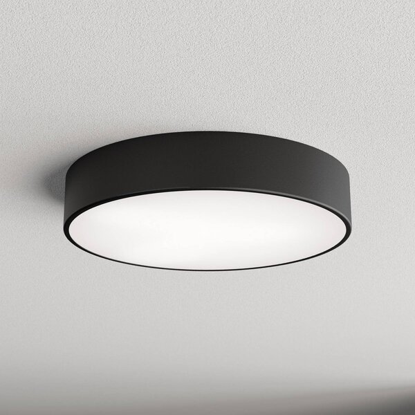 TEMAR LIGHTING Stropní světlo Cleo, Ø 40 cm, IP20, černá, kov, E27, stmívatelný, Černá, Obývací pokoj / jídelna, Moderní