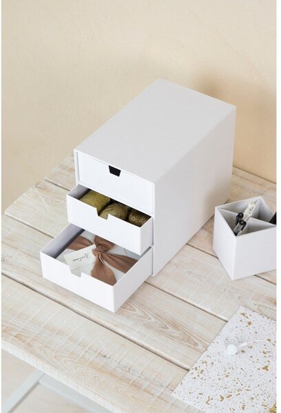Bílý zásuvkový box se 3 šuplíky Bigso Box of Sweden Ingrid
