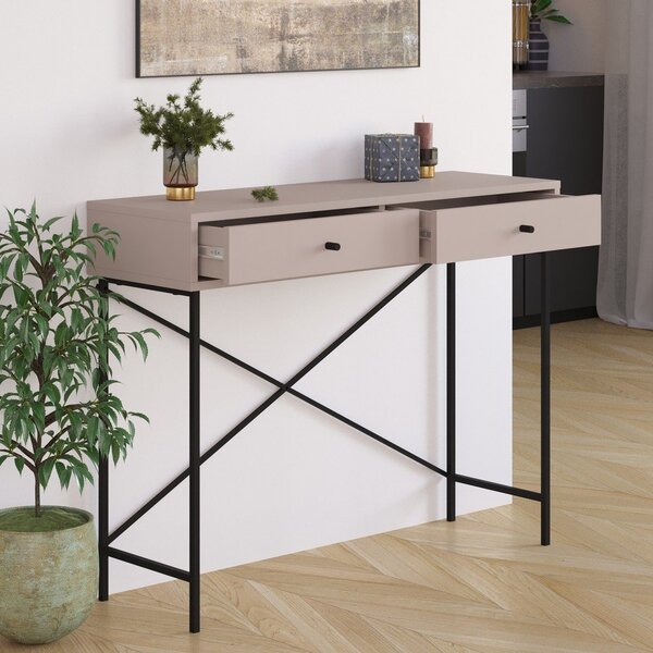 Šedobéžový konzolový stolek 35x110 cm Titan – Marckeric
