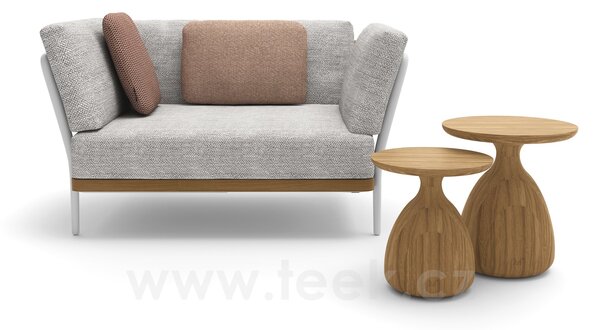 Manutti Teakový stoleček Tsuki, Manutti, kulatý dia 40 x V 45 cm, teak