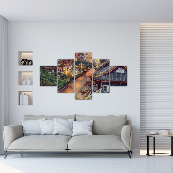 Obraz - Qintai Road, Čcheng-tu, Čína (125x70 cm)