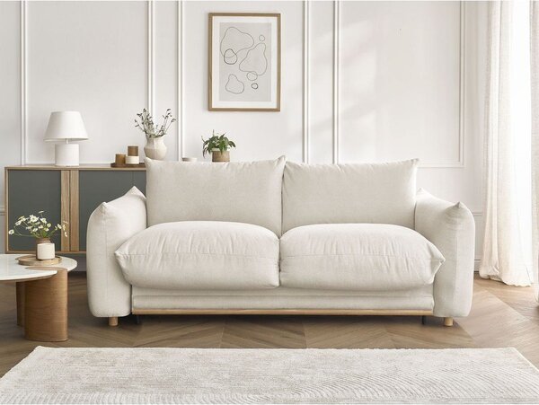 Krémová rozkládací pohovka 214 cm Ernest – Bobochic Paris