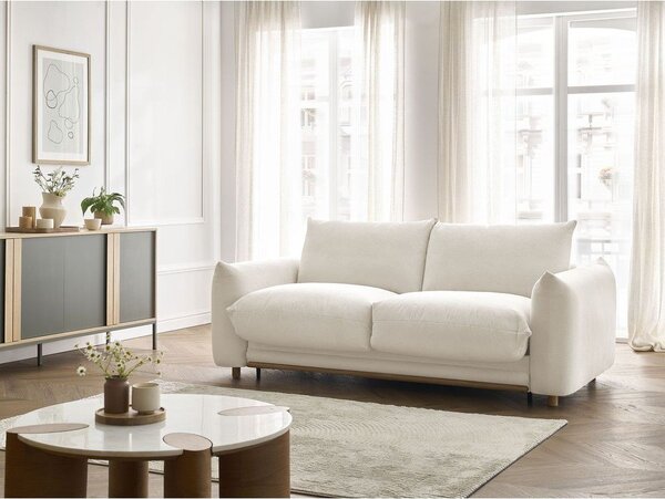 Krémová rozkládací pohovka 214 cm Ernest – Bobochic Paris