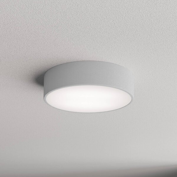 TEMAR LIGHTING Stropní světlo Cleo 300, Ø 30 cm šedá, stmívatelný, Hliník / šedá / zinek, Obývací pokoj / jídelna, kov, Moderní