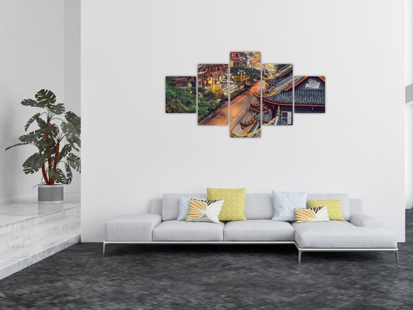 Obraz - Qintai Road, Čcheng-tu, Čína (125x70 cm)