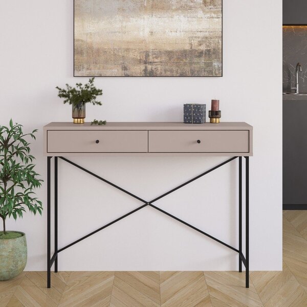 Šedobéžový konzolový stolek 35x110 cm Titan – Marckeric