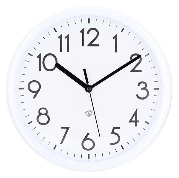 Nedis CLWA105WT - Nástěnné hodiny pr. 22 cm 1xAA bílá