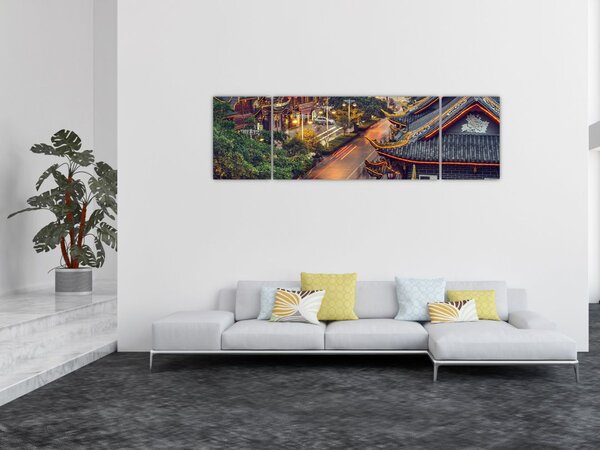Obraz - Qintai Road, Čcheng-tu, Čína (170x50 cm)
