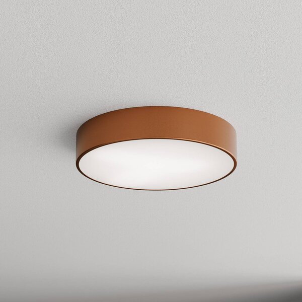TEMAR LIGHTING Stropní světlo Cleo 400, Ø 40 cm měď, stmívatelný, Měď, Obývací pokoj / jídelna, kov