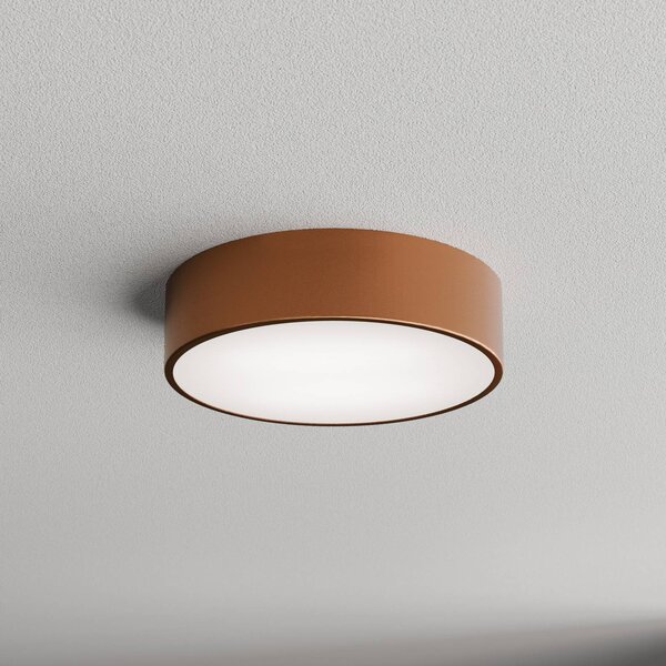 TEMAR LIGHTING Stropní světlo Cleo 300, měď, senzor, IP54, Ø 30 cm, kov, Měď, Chodba, kov, Moderní
