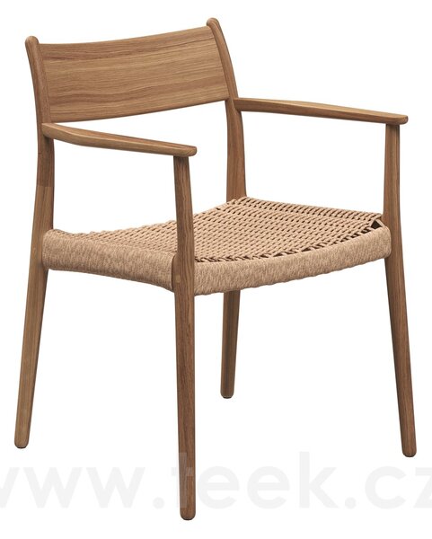 Gloster Teakové jídelní křeslo Lima, Gloster, rám teak, výplet umělý ratan barva wheat, bez sedáku